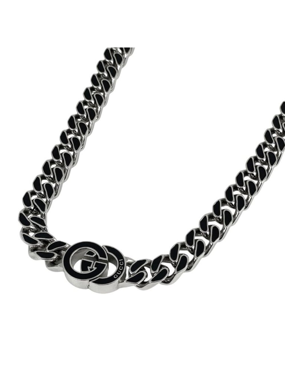 Gucci Interlocking G Chain Necklace Metal Silver